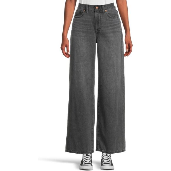 Women's Superwide Leg Jeans Cotton Size 26 Button Closure Kingswood